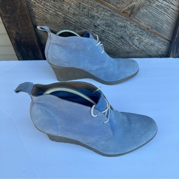 Dr. MARTENS Mandy Desert Boot Wedge in Ceramic Blue US 11 Lace Up Oxford - Picture 6 of 11